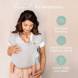 Boba Bliss 2-in-1 Hybrid Baby Carrier & Wrap, Grey 7-35lbs