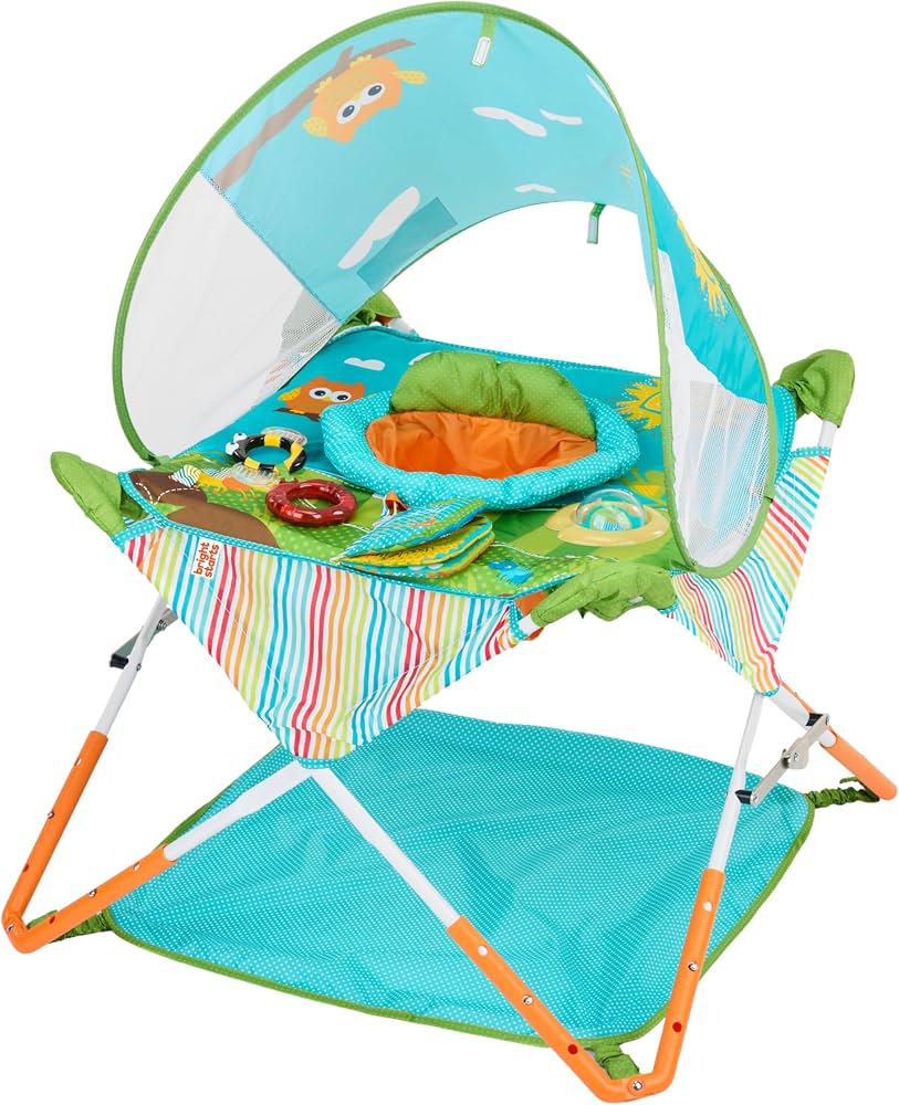 Bright Starts Pop 'N Jump Portable Baby Jumper in Owl Forest