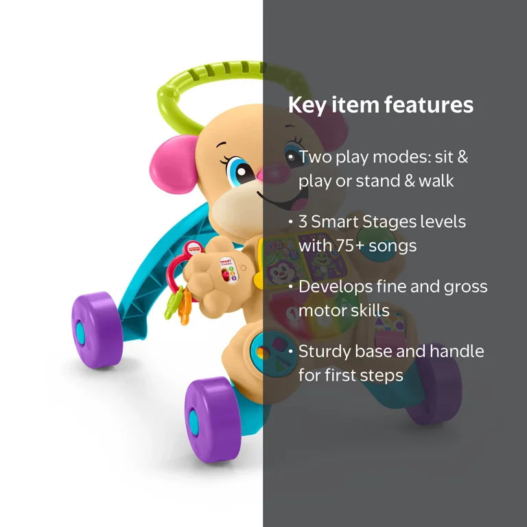 NEW Fisher Price Laugh and Learn Smart Stages Learn With Puppy Walker