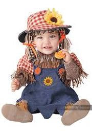 California Costumes 3pc Lil' Cute Scarecrow Costume Brown sz 12-24m