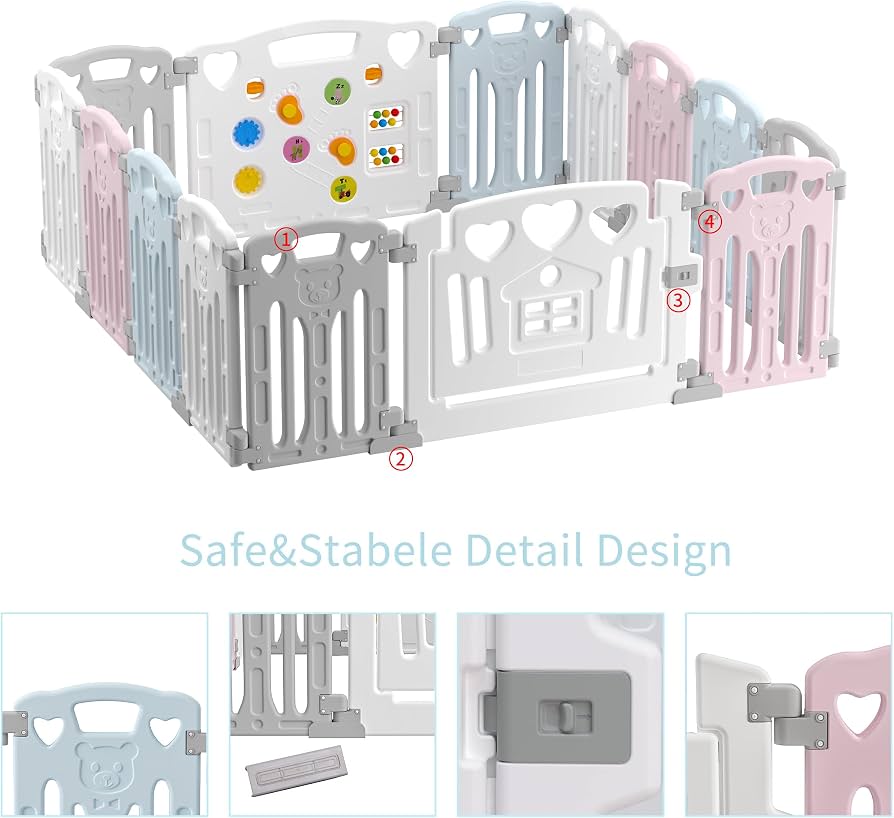 Gupamiga 14-Panel Playpen Activity Center