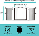 Toddleroo by North States Deluxe Décor Gate Black 38-72''