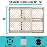 Toddleroo by North States Supergate Ergo Classic Gate Ivory 26''-42''