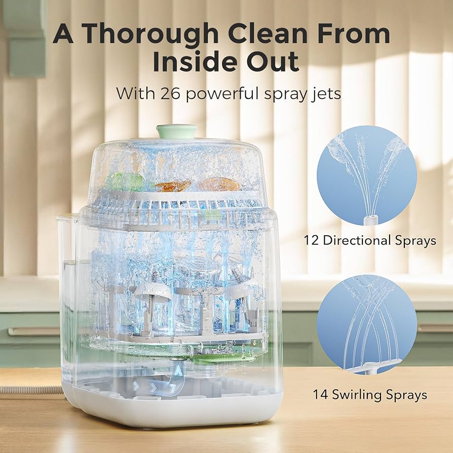 Momcozy KleanPal Pro Baby Bottle Washer, Sterilizer & Dryer