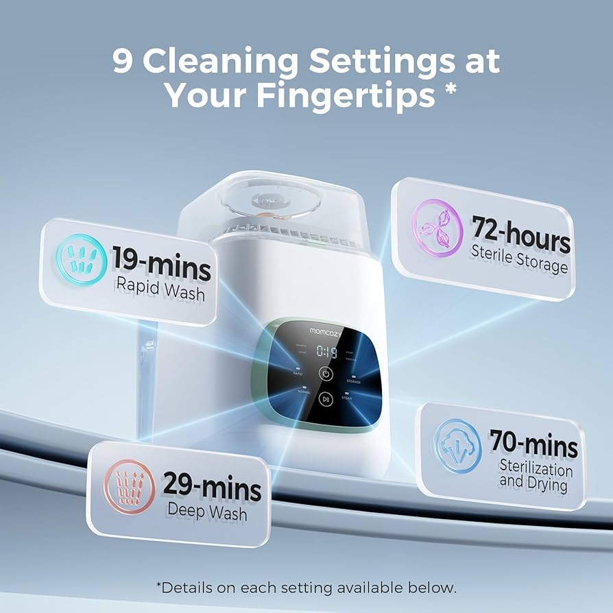 Momcozy KleanPal Pro Baby Bottle Washer, Sterilizer & Dryer