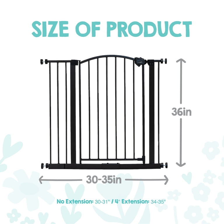 Regalo 36'' Extra Tall Arched Safety Gate Bronze 30-35" *