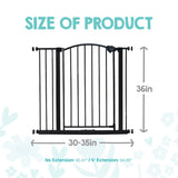 Regalo 36'' Extra Tall Arched Safety Gate Bronze 30-35" *
