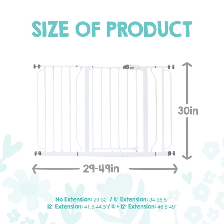 Regalo Extra Wide Safety Gate White 29"-49"