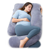 NEW Momcozy U Shaped Pregnancy Body Pillow, Grey