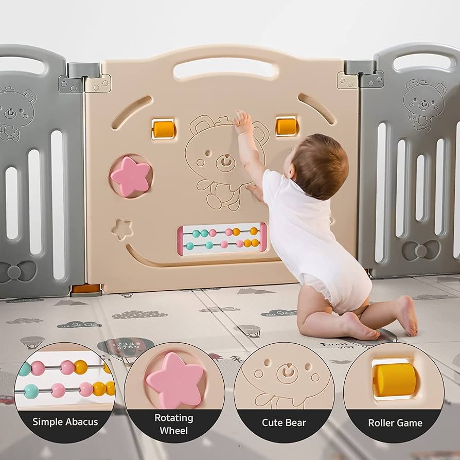 UANLAUO Foldable 14-Panel Playpen