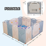 UANLAUO Foldable 14-Panel Playpen