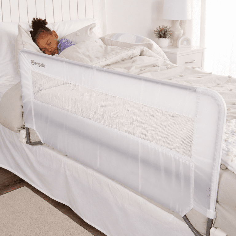 NEW Regalo Swing Down Bed Rail Guard, White
