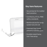 NEW Regalo Swing Down Bed Rail Guard, White