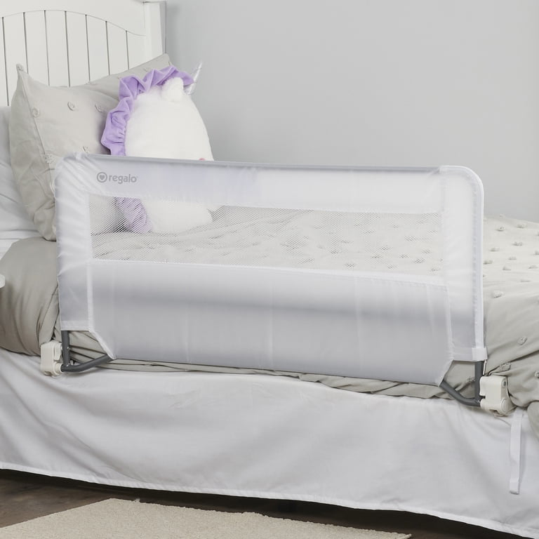 NEW Regalo Swing Down Bed Rail Guard, White