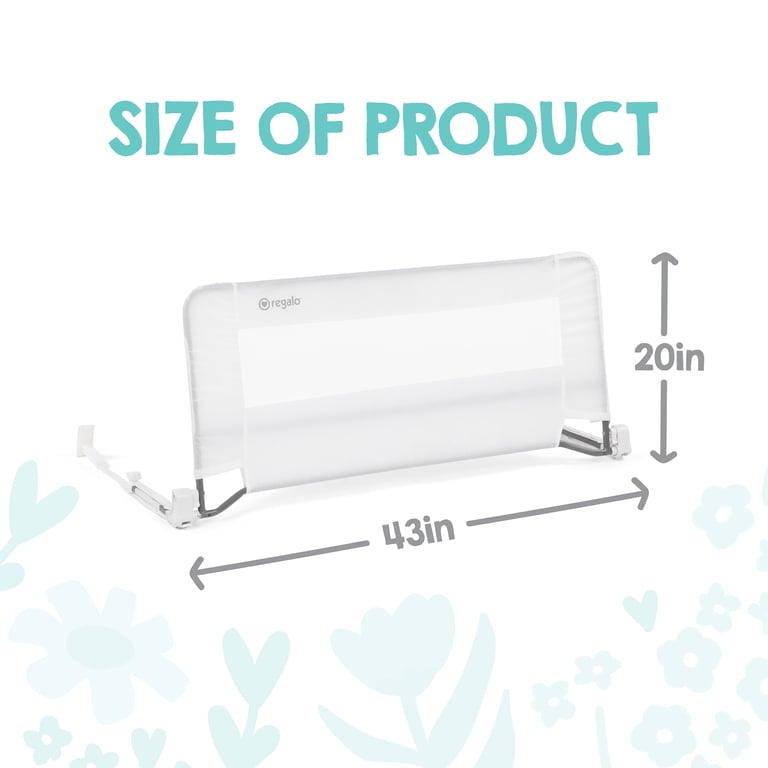 NEW Regalo Swing Down Bed Rail Guard, White