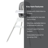 Safety 1st Grow and Go Rotating High Chair in French Gray
