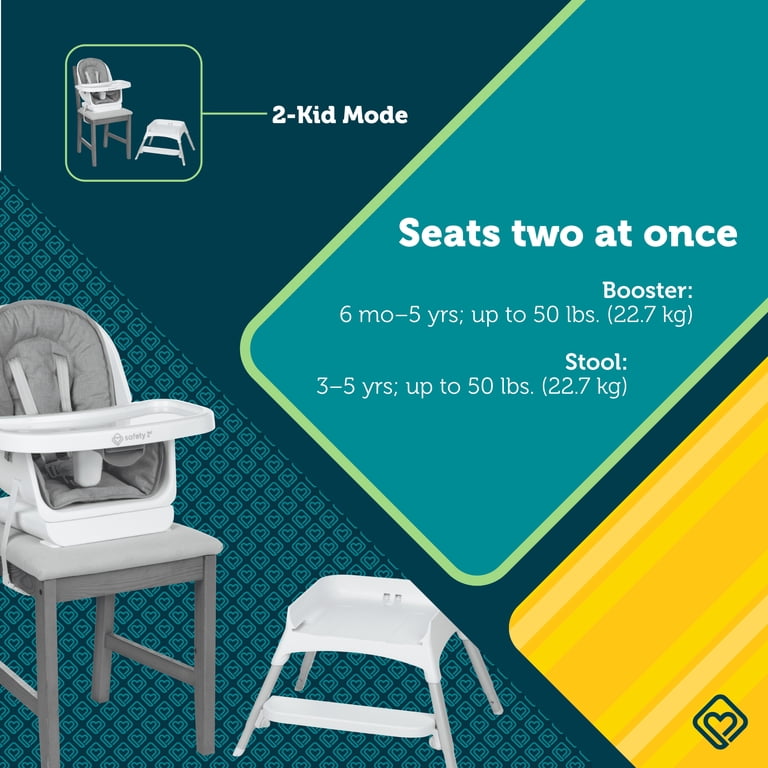 Safety 1st Grow and Go Rotating High Chair in French Gray