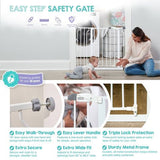 Regalo Easy Step Metal Walk-Through Safety Gate White 29-38.5''