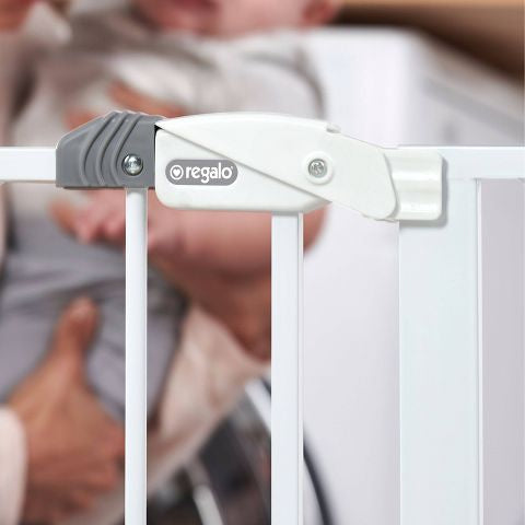 Regalo Easy Step Metal Walk-Through Safety Gate White 29-38.5''