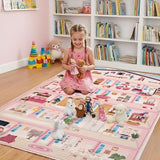 NEW Rug & Play Rainbow Dollhouse Play Rug 4x6ft