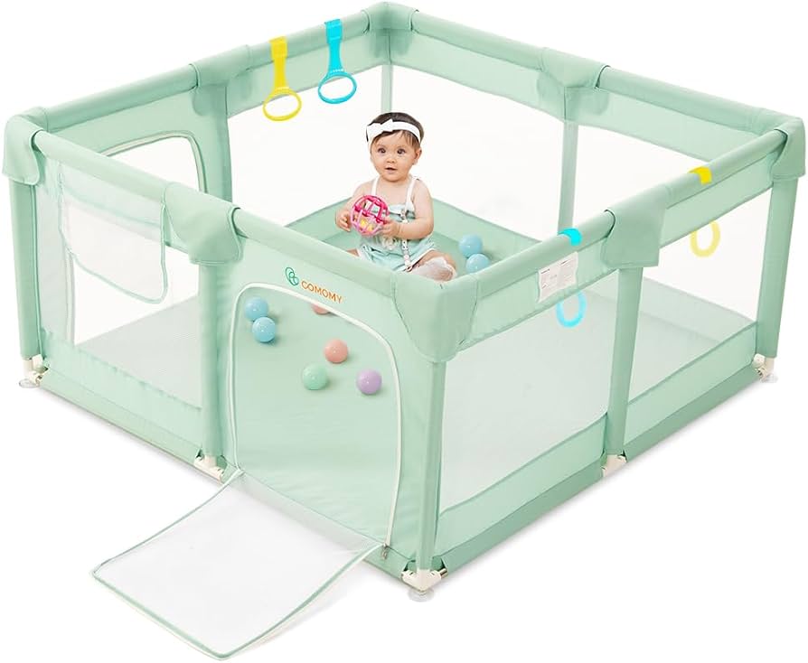 COMOMY 74x50'' Playpen Green