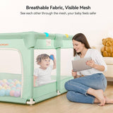 COMOMY 74x50'' Playpen Green