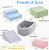 NEW KIZLAND 5pc Soft Foam Climbing Blocks with Ball Pit