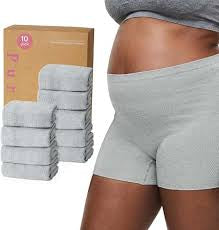 NEW PurComfy Disposable Postpartum Underwear, High Waist, Grey, 10pk One Size