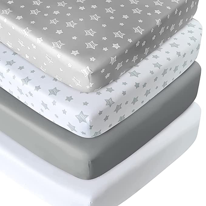 NEW Moonsea 4pk Crib Sheets 52''x28''