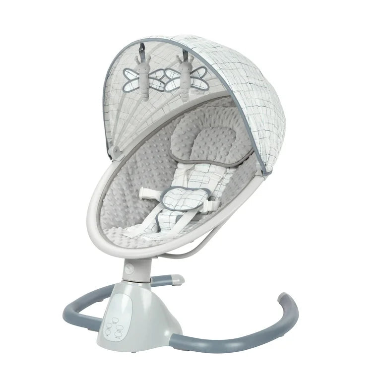 NEW Monbebe Tranquility Bluetooth Enabled Indoor Baby Swing in Plaid