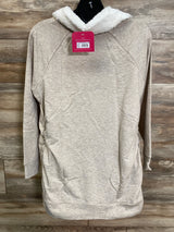 NEW Isabel Maternity Snap Sherpa Collar Oatmeal Sweatshirt sz XXL