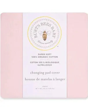 Burt's Bees Baby Essential Organic Cotton Fitted Crib Sheet Solid White/Pink