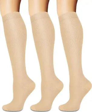 NEW ManaMed Beige Compression Socks sz Large