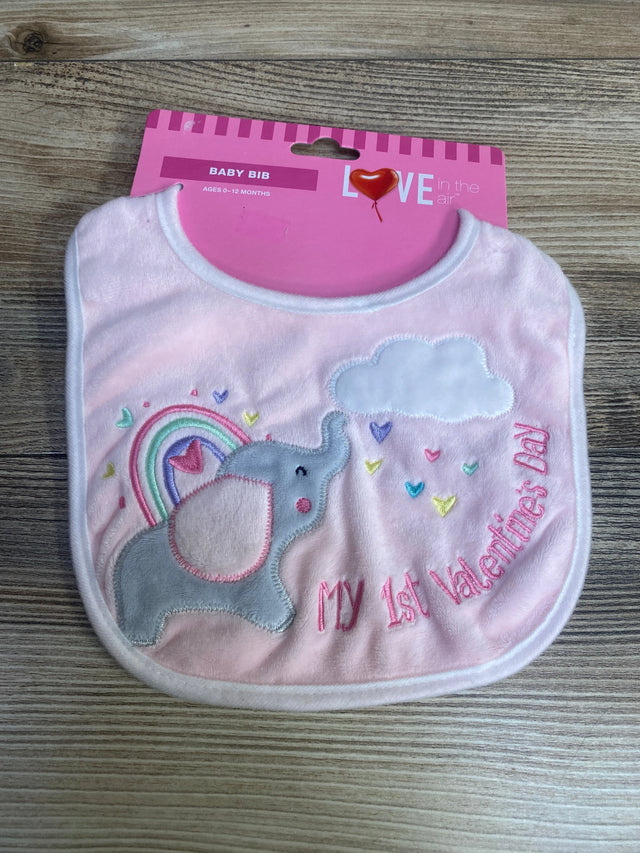 NEW Love In The Air Baby Bib "My 1st Valentine's Day" Pink - Me n Mommy To Be
