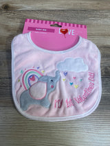 NEW Love In The Air Baby Bib "My 1st Valentine's Day" Pink - Me n Mommy To Be