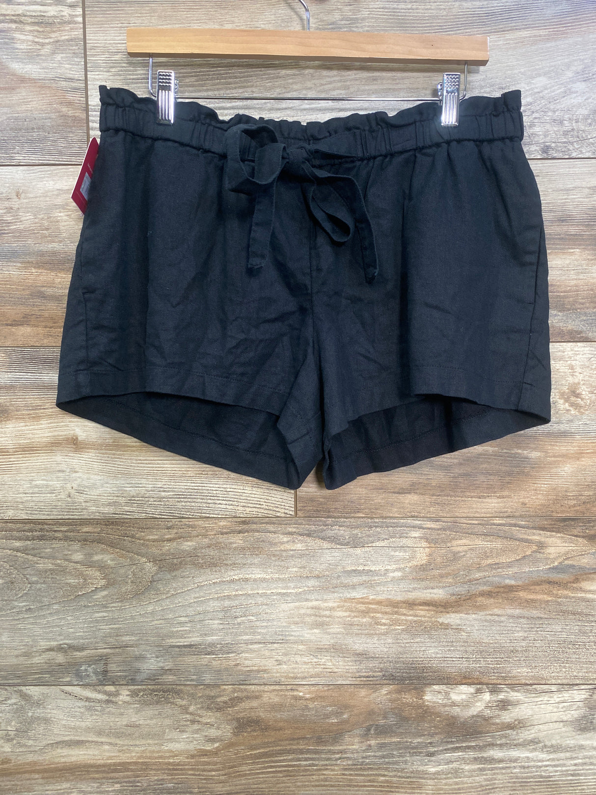 NEW Isabel Maternity Linen Underbelly Shorts Black sz XXL