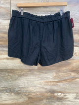 NEW Isabel Maternity Linen Underbelly Shorts Black sz XXL