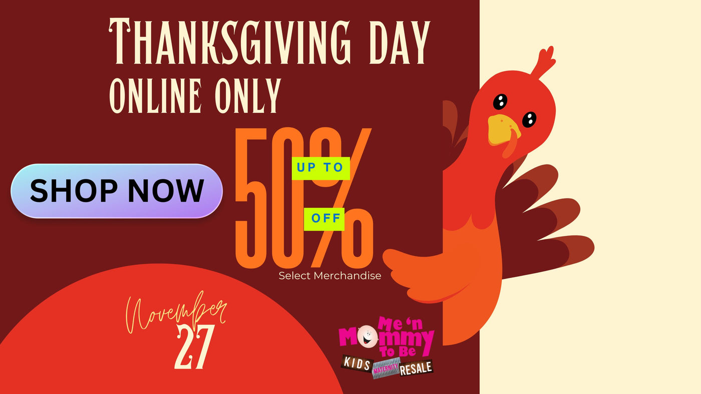 Promotional poster for Thanksgiving Day sale with a turkey graphic and text.