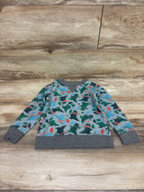 Miki Miette Iggy Dino Holiday Pullover Sweatshirt Green sz 4T