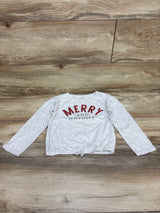 Carter's Long Sleeve Merry and Bright Shirt Grey sz 5T