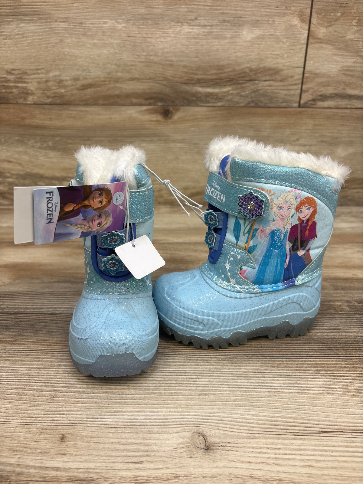 NEW Disney Frozen Light-Up Winter Snow Boots Blue sz 7c