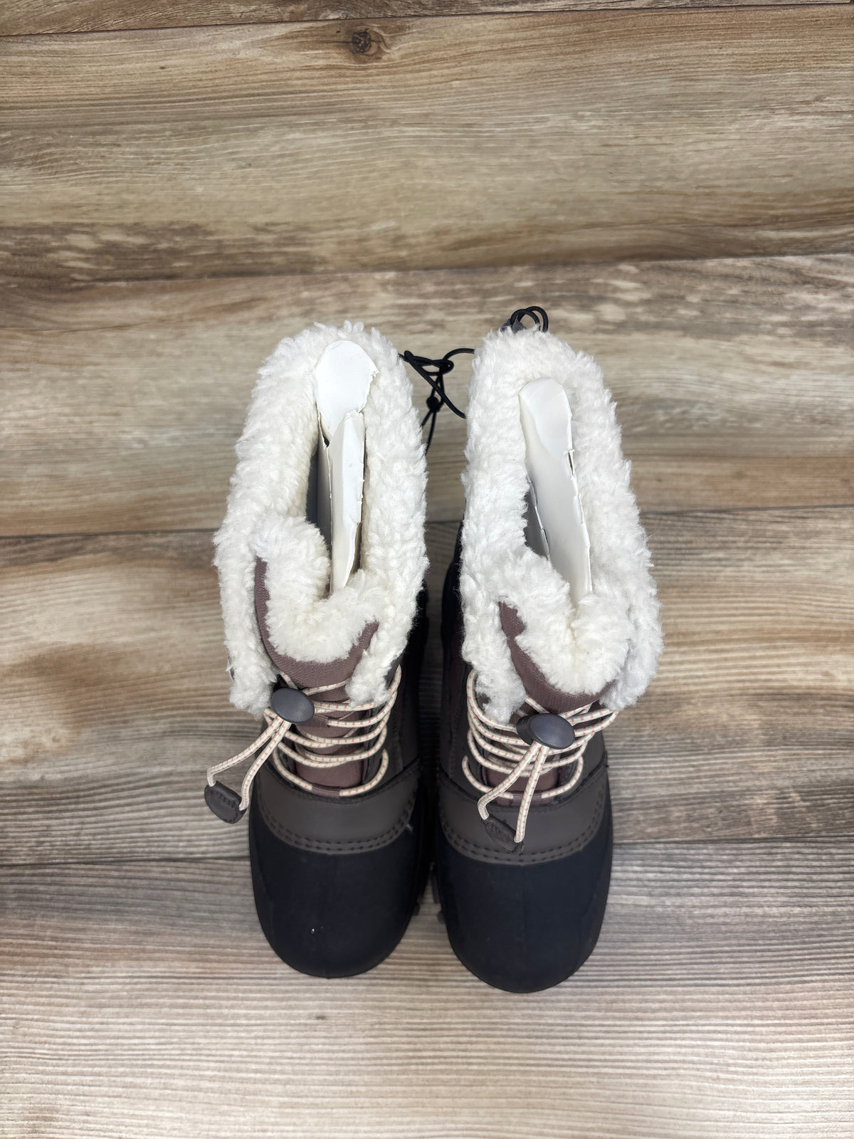NEW All in Motion Skylar Lace-Up Winter Boots Grey/Blush sz 1Y