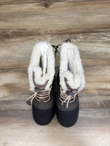 NEW All in Motion Skylar Lace-Up Winter Boots Grey/Blush sz 1Y