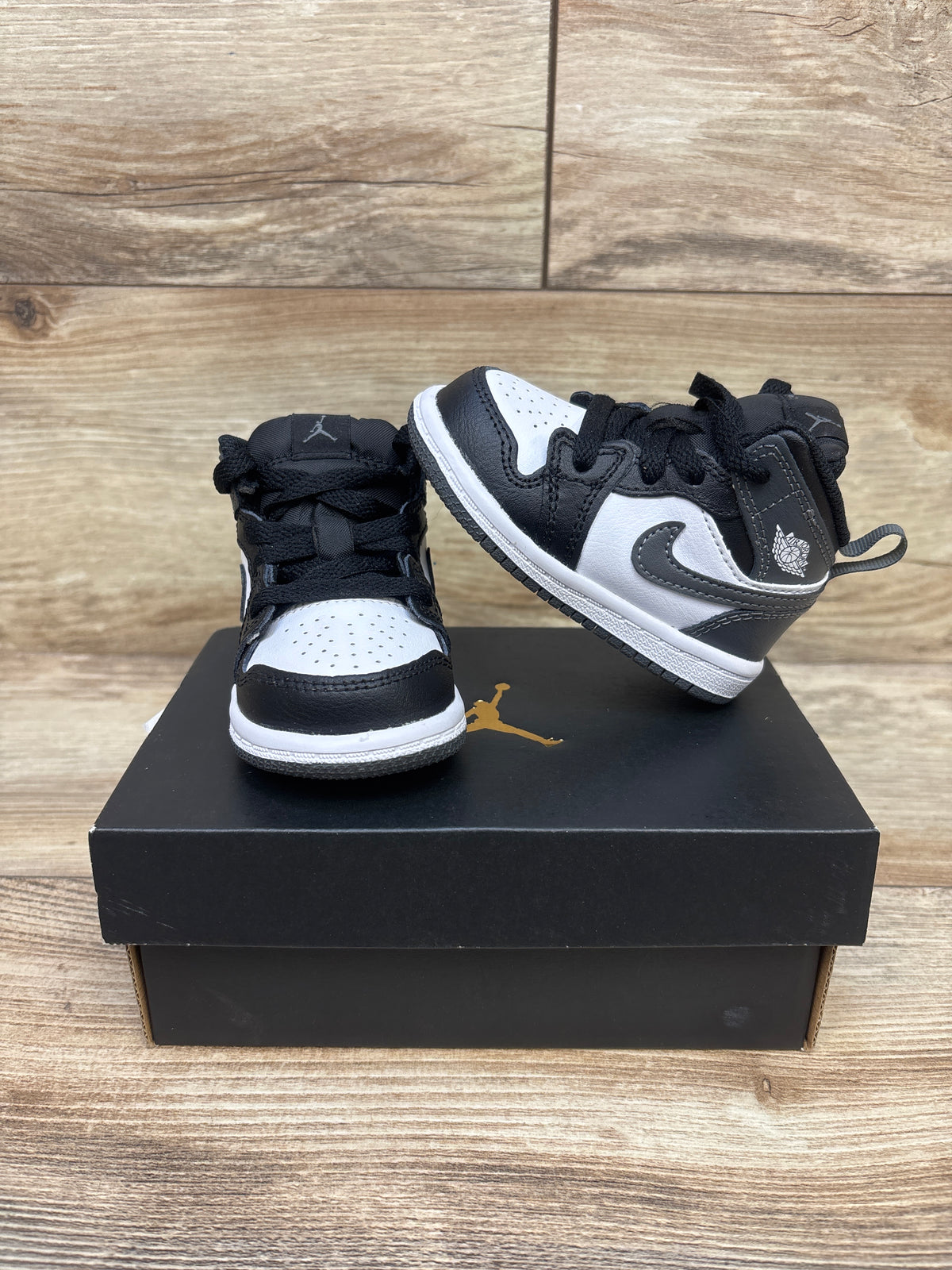 Air Jordan 1 Mid TD 'Iron Grey' Sneakers sz 4c