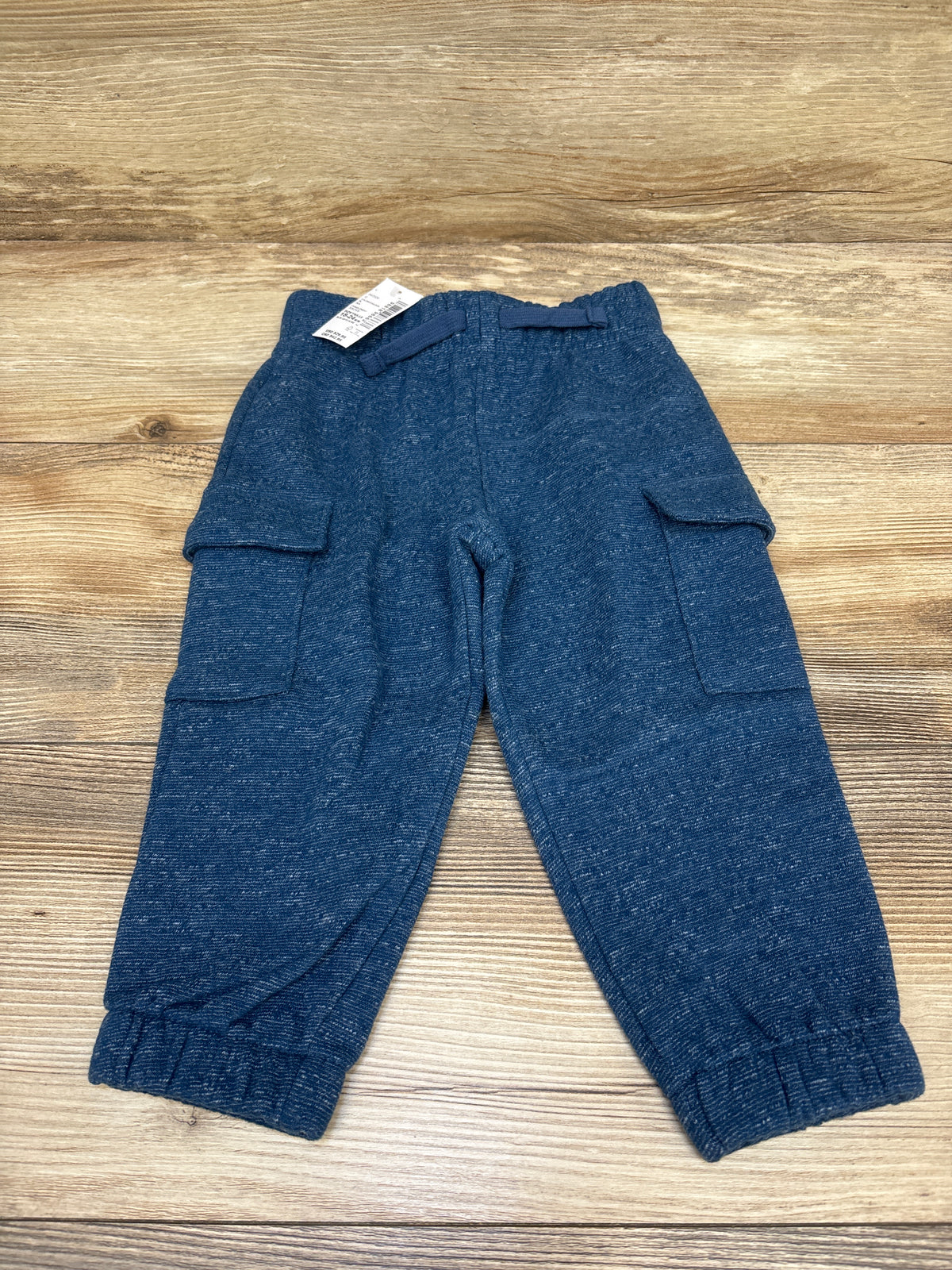 NEW Children's Place Drawstring Cargo Joggers Blue sz 18-24m