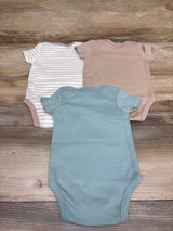 Baby Gear 3pk Bodysuit Set Tan sz 6-9m