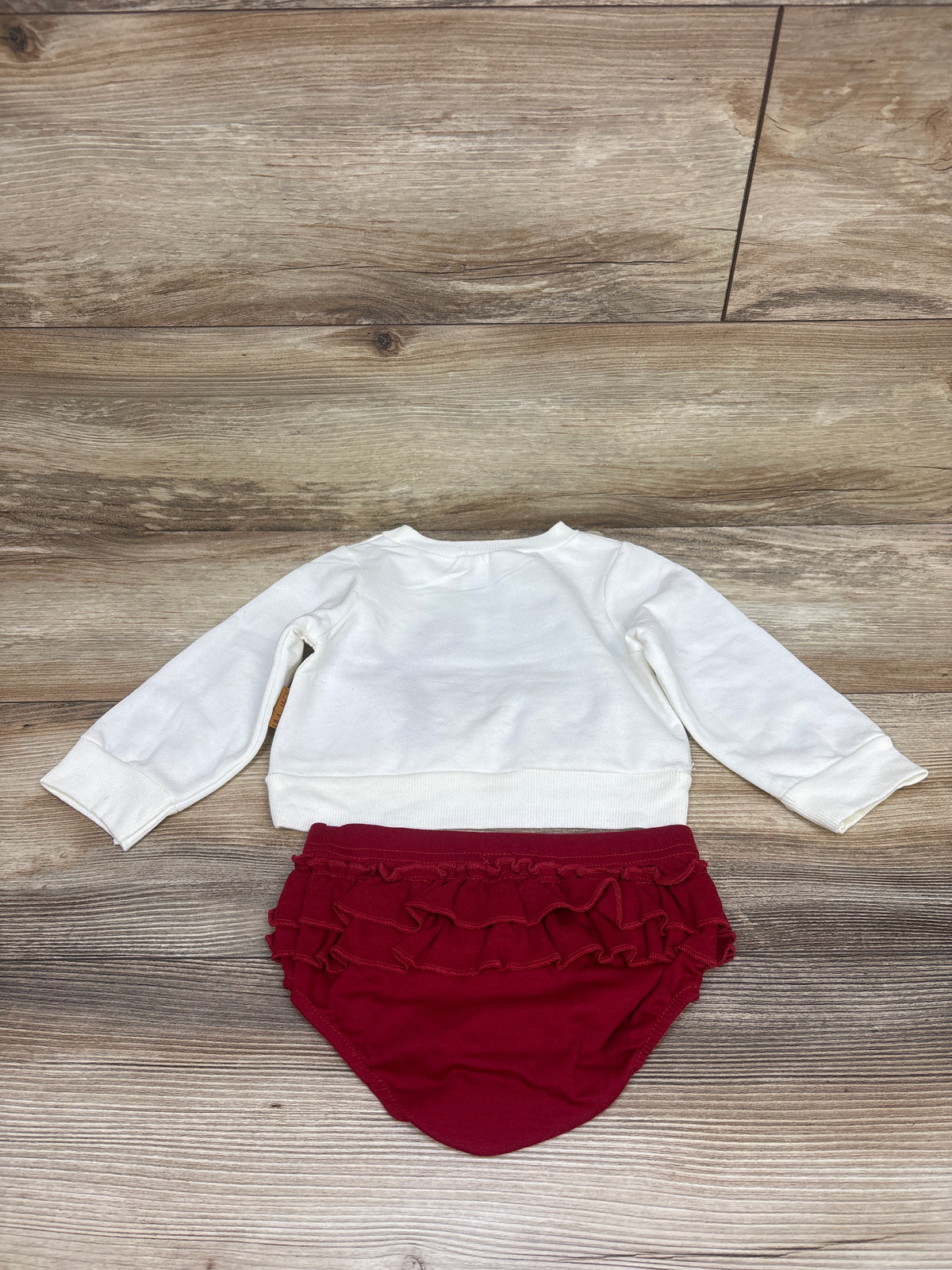 Lila & Jack 2pc Bow Sweatshirt & Bloomers Set White sz 12-18m