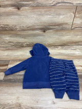 Carter's 2pc Fleece Zip-Up Jacket & Pants Set Blue sz 6m