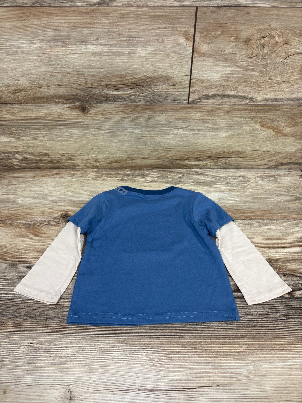 NEW Children's Place Layered Sleeve Shirt Blue sz 12-18m
