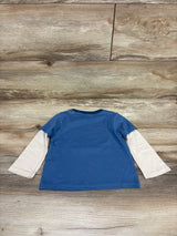 NEW Children's Place Layered Sleeve Shirt Blue sz 12-18m